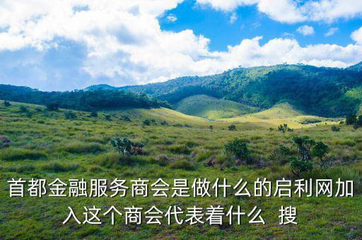 首都金融服務商會是做什么的啟利網加入這個商會代表著什么  搜