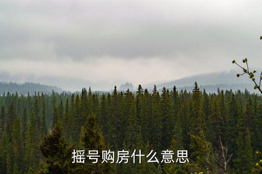 什么是搖號選房，買房搖號是什么意思