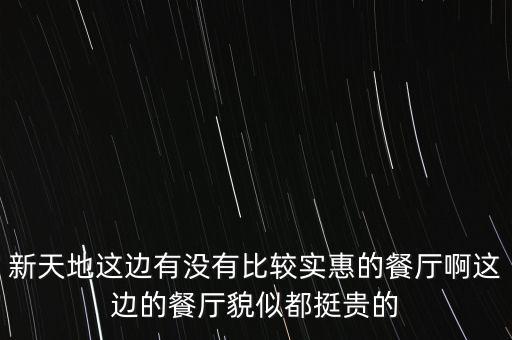 東方新天地都有什么餐廳，新天地這邊有沒有比較實惠的餐廳啊這邊的餐廳貌似都挺貴的