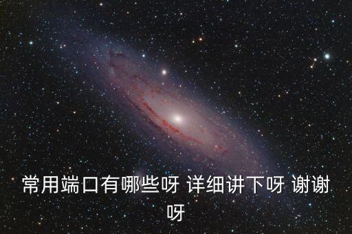 炒股端口都有什么，常用端口有哪些呀 詳細(xì)講下呀 謝謝呀
