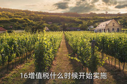 2016年稅率什么時候調整，16增值稅什么時候開始實施