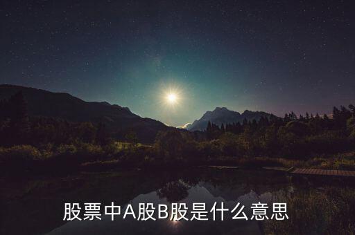 b股有什么意義，股票中A股B股是什么意思
