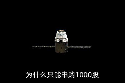 申購(gòu)新股為什么只能申購(gòu)1000股，為什么只能申購(gòu)1000股
