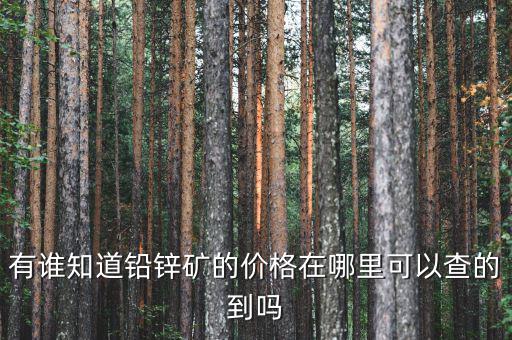 smm鋅價是什么，有誰知道鉛鋅礦的價格在哪里可以查的到嗎