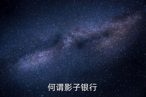 麥卡利對影子銀行的定義是什么，何謂影子銀行