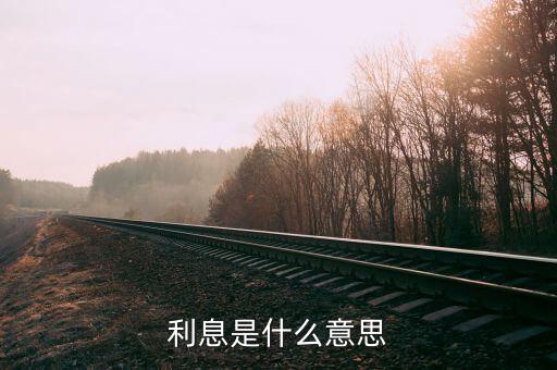 利息什么意思，利息的概念是什么
