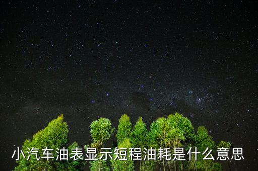 油耗顯示是指什么，請教專業(yè)人士瞬時油耗顯示是什么意思