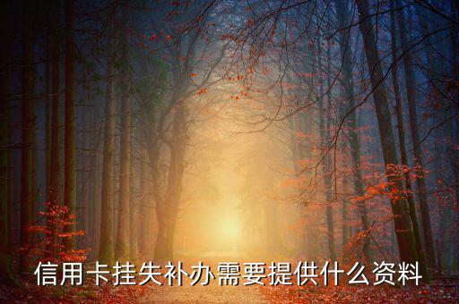 信用卡掛失需要什么，銀行信用卡掛失要帶哪些東西啊