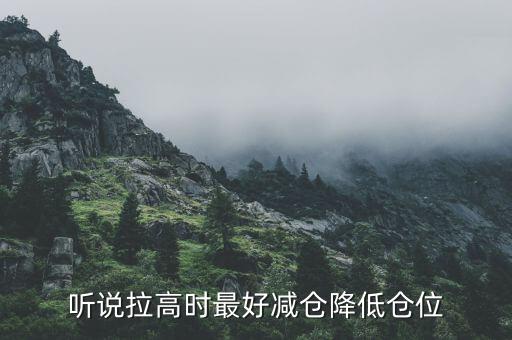 降低倉(cāng)位是什么意思，要利用反彈機(jī)會(huì)降低倉(cāng)位這是什么意思啊