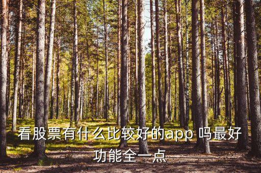 什么軟件查看股市消息最全，看股票有什么比較好的app 嗎最好功能全一點(diǎn)