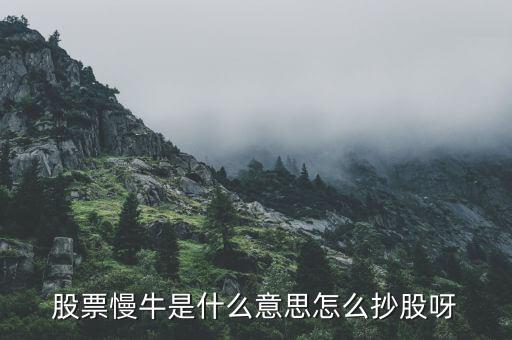 慢牛走勢是什么意思，股票慢牛是什么意思怎么抄股呀
