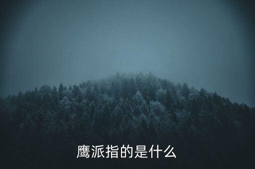 美聯(lián)儲(chǔ)鷹派是什么意思，美國(guó)政壇里的鷹派是什么意思