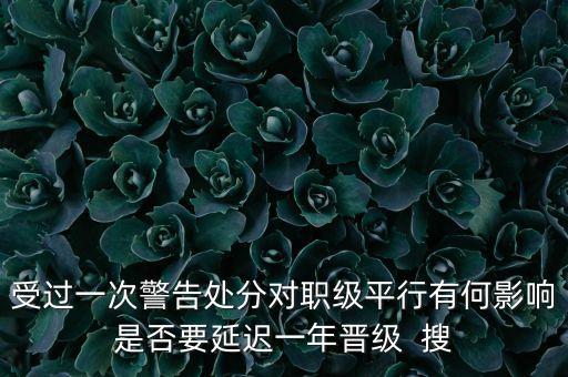 銀行警告處分有什么影響，受過一次警告處分對職級平行有何影響是否要延遲一年晉級  搜