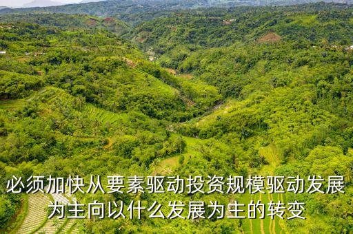 什么發(fā)展為主的轉(zhuǎn)變，必須加快從要素驅(qū)動(dòng)投資規(guī)模驅(qū)動(dòng)發(fā)展為主向以什么發(fā)展為主的轉(zhuǎn)變