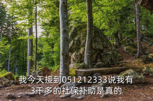天津街道保險3千多的是什么意思，我今天接到051212333說我有3千多的社保補助是真的