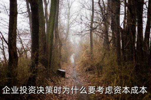 企業(yè)籌資為什么要考慮資金成本，企業(yè)籌資決策為什么要考慮資金成本