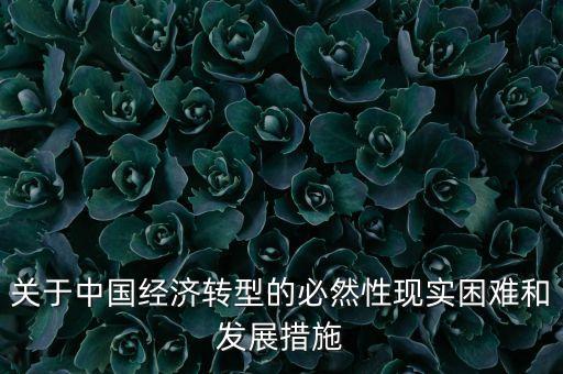 關于中國經濟轉型的必然性現實困難和發(fā)展措施