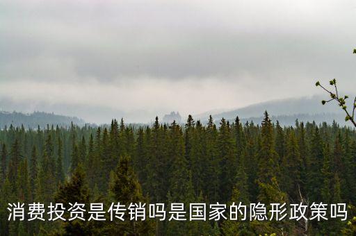 國家隱形政策是什么事，消費(fèi)投資是傳銷嗎是國家的隱形政策嗎