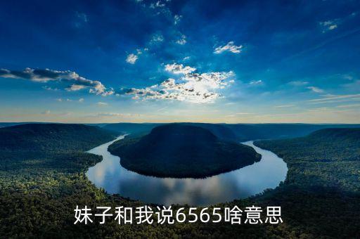 數(shù)字6565代表什么意思，妹子和我說6565啥意思