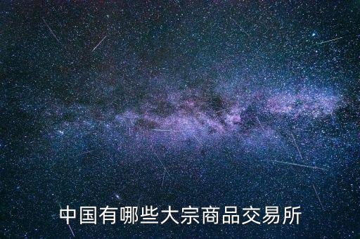 國內(nèi)有什么商品交易所，中國的商品交易所都有那幾家