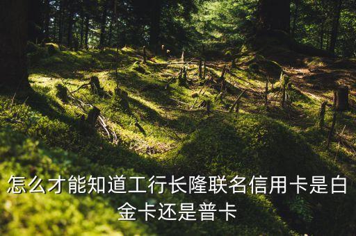 工行長(zhǎng)隆聯(lián)名信用卡長(zhǎng)什么樣，怎么才能知道工行長(zhǎng)隆聯(lián)名信用卡是白金卡還是普卡