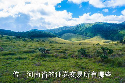河南省有什么證券，河南地區(qū)哪有證券公司