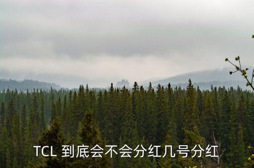 tcl什么時(shí)候分紅，TCL 到底會(huì)不會(huì)分紅幾號(hào)分紅