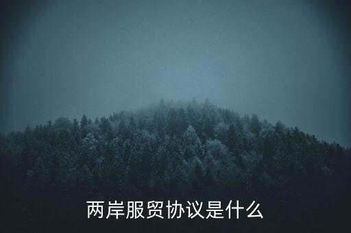 兩岸貨貿(mào)協(xié)議是什么，臺(tái)灣服貿(mào)協(xié)議是什么