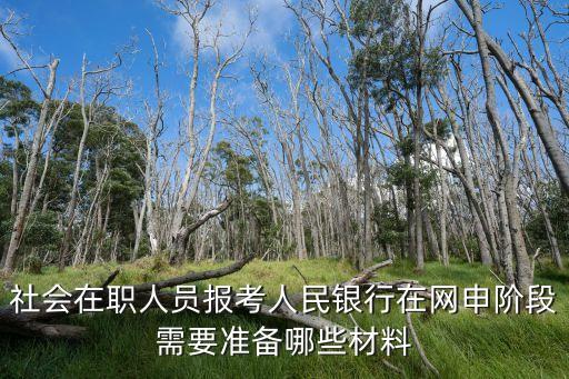 社會在職人員報考人民銀行在網申階段需要準備哪些材料